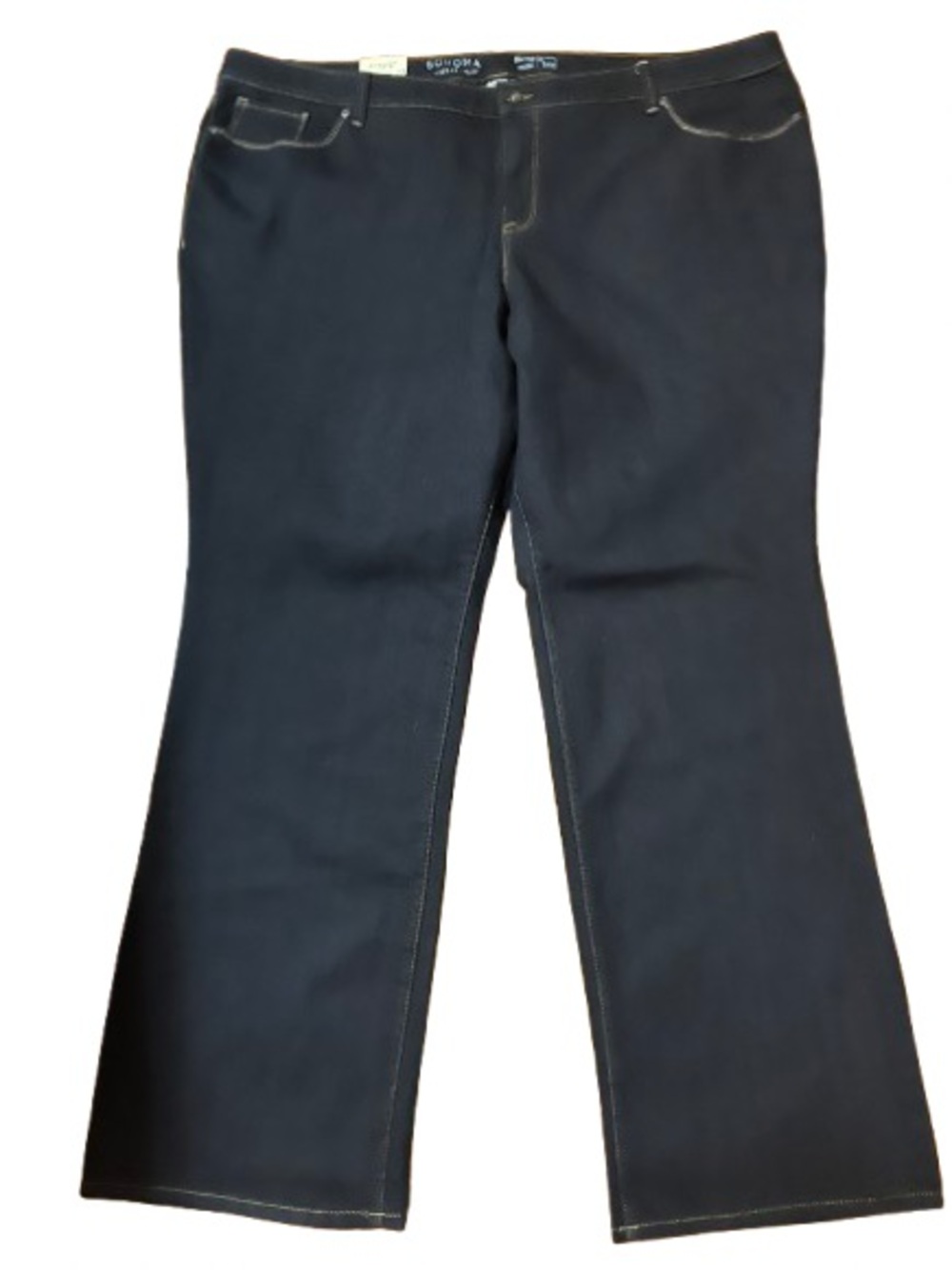 NWT Sonoma Life Style Mid Rise Bootcut Denim Stretch Jeans Size 24W